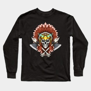 Indian Skull Long Sleeve T-Shirt